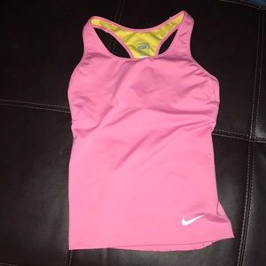 Nike dry fit tank top with built in sports bra